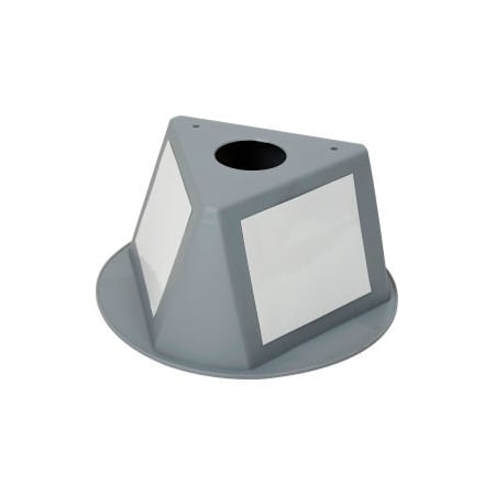 Cee-Jay Research & Sales Inventory Control Cone W/ Dry Erase Decals, Gray 056CGREY